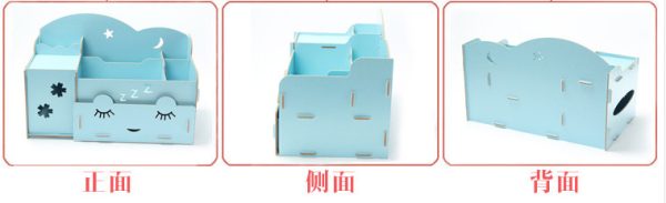 现货批发 木制笑脸桌面收纳盒 大号木质化妆品 首饰盒 - Image 8