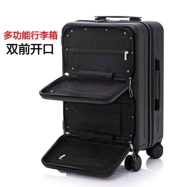 定制工厂外贸拉杆箱多功能双前开盖电脑内里行李旅行万向轮登机箱