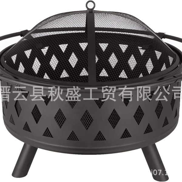火炉圆形户外菱形火炉露营火盆fire pit取暖柴火篝火煮茶烧烤炉