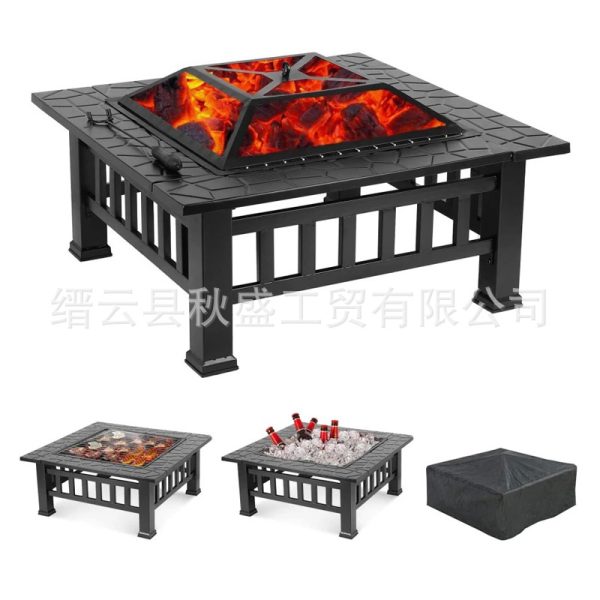 多功能篝火烧烤桌火炉围炉煮茶户外工厂火盆耐高温网状fire pit