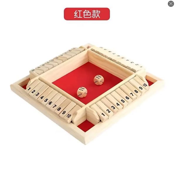 四面翻牌数字游戏儿童数学区大班益智玩具木制幼儿园桌面互动游戏 - Image 2