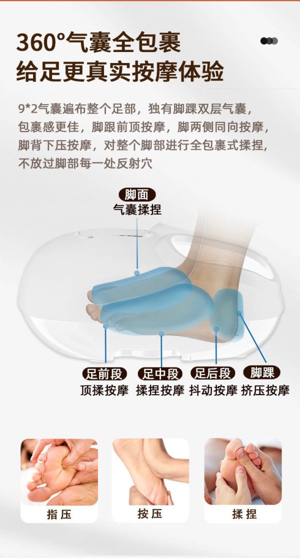 跨境全包裹气囊足疗机软皮全自动美腿按摩仪全包裹气囊揉捏加热 - Image 10