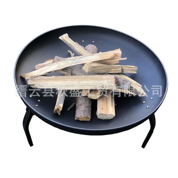 可折叠圆形火盆24英寸烧烤炉带盖金属fire pit欧美跨境电商火炉