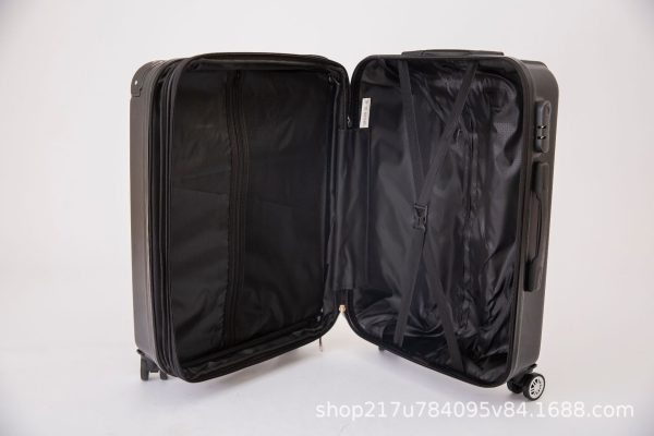 新款ABS材质中性/男女均可扩容可登机20寸纯色万向轮超轻双拉链 - Image 8