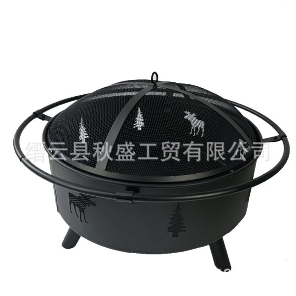 烧烤炉围炉煮茶折无烟架bbq碳露营设备欧美电商方形火盆户外