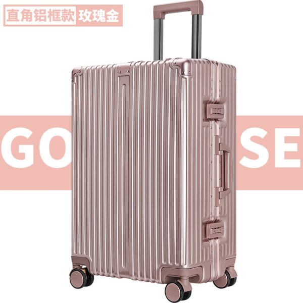 行李箱男万向轮旅行箱女铝框密码箱20寸登机拉杆箱24寸箱子皮箱