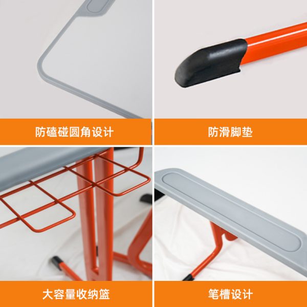 中小学生课桌椅套装双柱学习桌学校辅导班补习桌现代简约厂家批发