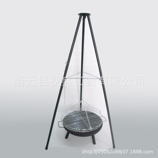 可拆装三脚架烧烤炉火炉工厂批发露营火盆篝火围炉煮茶野营便携式