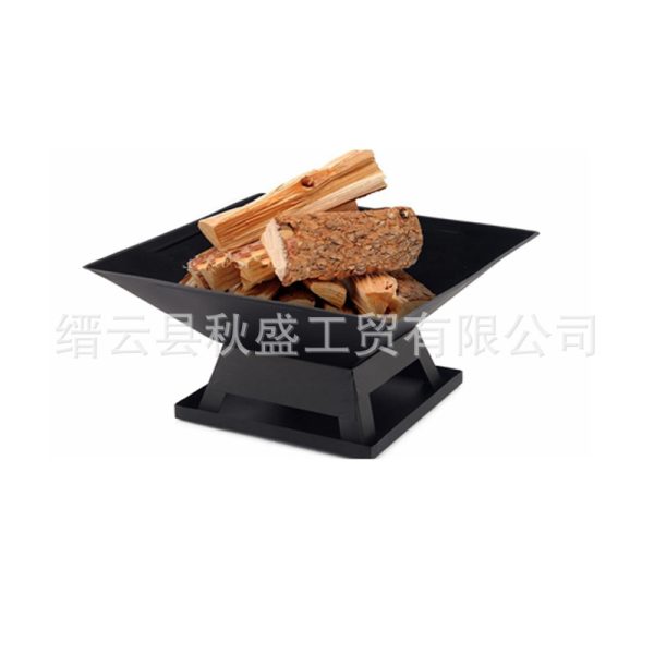 木炭火盆室内外炉子篝火盆围炉煮茶火炉无烟欧美跨境烧烤炉方形