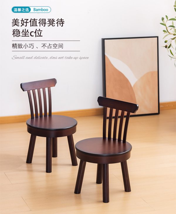 曲天下简约转椅儿童家用客厅书桌靠背椅360°旋转休闲椅轻奢简易 - Image 6