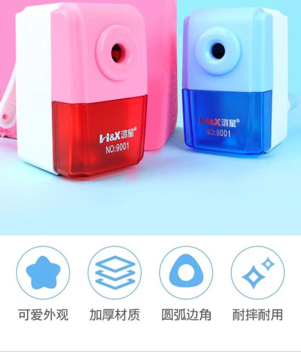 鸿星文具素描笔卷笔器 儿童彩色自动进铅削笔器 小型便携式卷笔刀 - Image 8