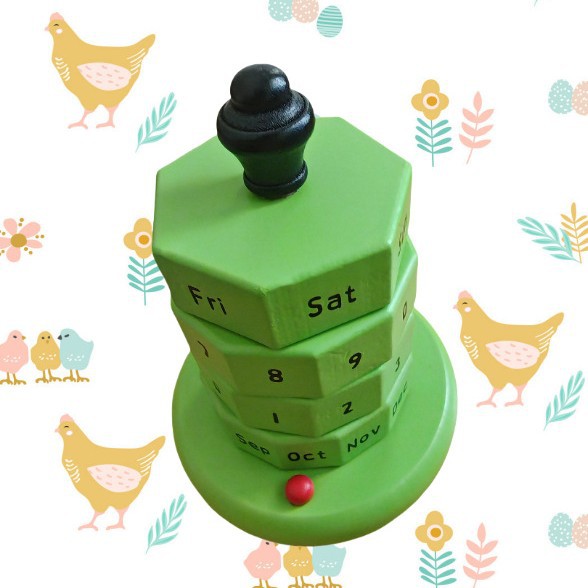 桌面旋转日历摆件台历北欧风装饰品万年历网红办公室桌面生日礼物