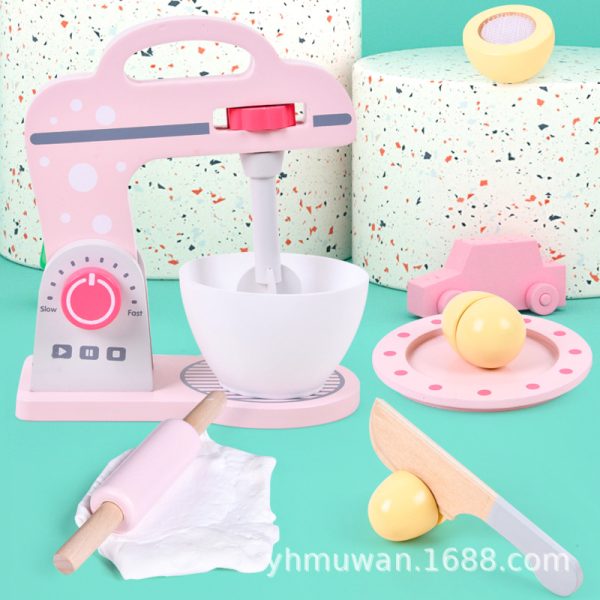儿童微波炉玩具搅拌机男女小孩六一过家家做饭厨房套装仿真厨具木