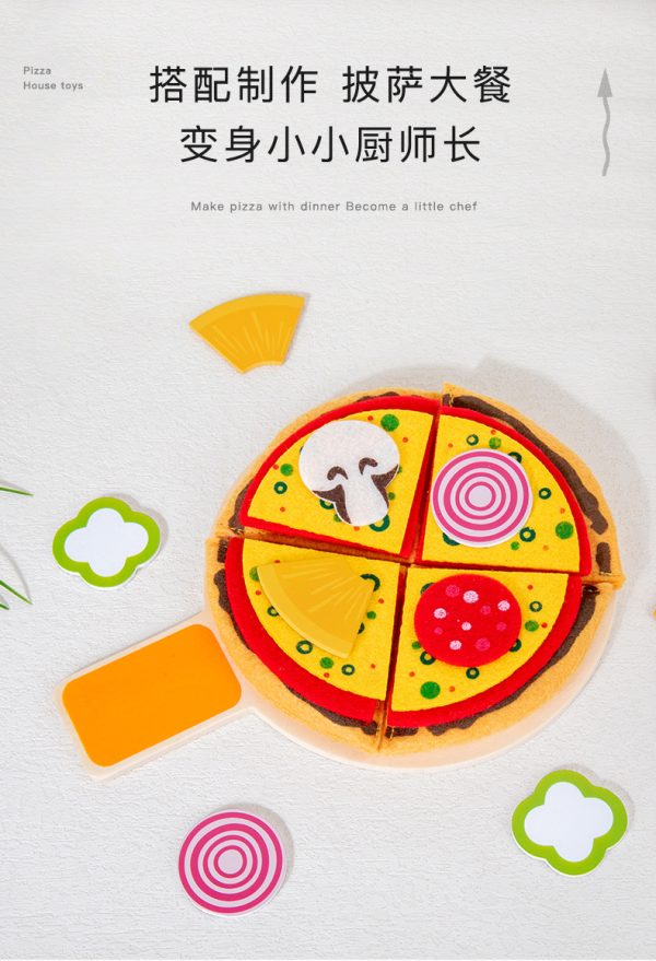儿童仿真木质过家家玩具迷你厨房套装披萨套装生日厨具礼物 - Image 10