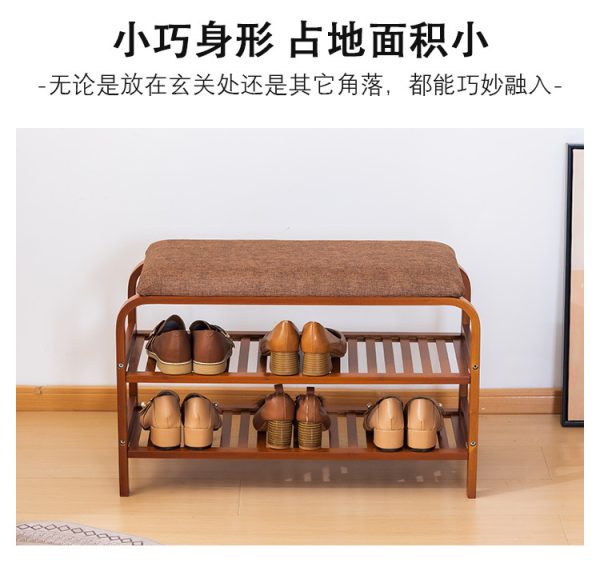 曲天下家用多层鞋柜门口收纳换鞋凳简易空间鞋架开放式半圆换鞋凳 - Image 10