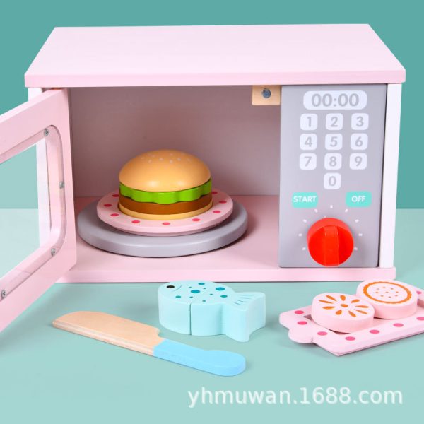 儿童厨具微波炉烤箱做饭玩具厨房过家家宝宝男孩女孩生日礼物3岁4