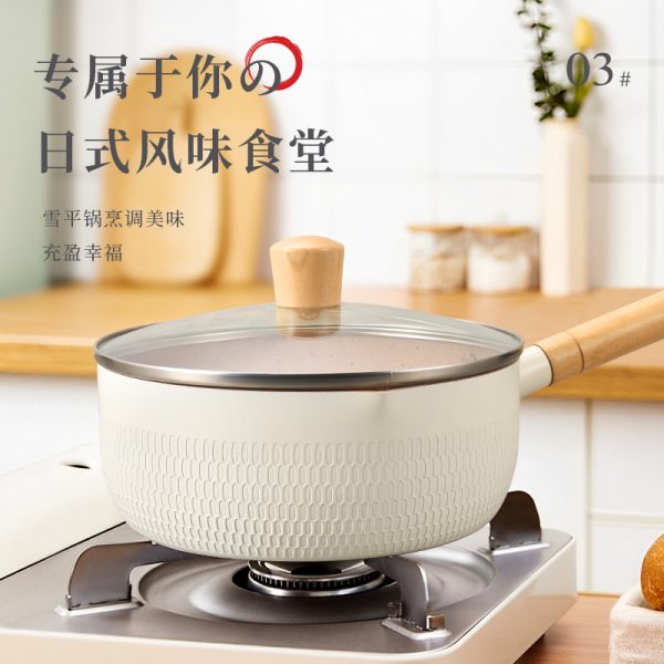 日式雪平锅家用麦饭石小奶锅一锅泡面锅宝宝辅食抗菌不粘锅批发