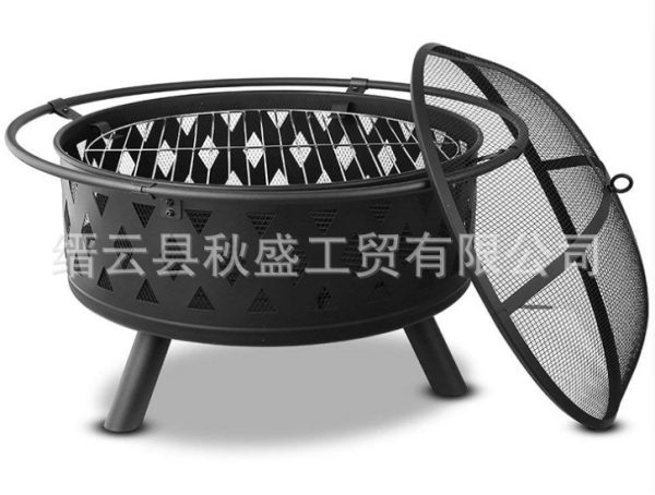 欧美超市火炉圆形户外取暖烧烤炉工厂直销大型烧烤桌聚会火盆 - Image 5