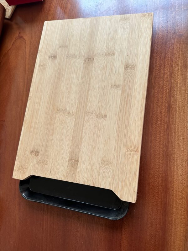 厨房砧板整竹切板案板 实木切菜板带不锈钢托盘 家用楠竹砧板 - Image 6