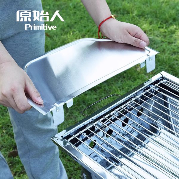 铝合金置物板 可拆卸不锈钢置物篮加宽置物架烤炉配件烧烤炉专用