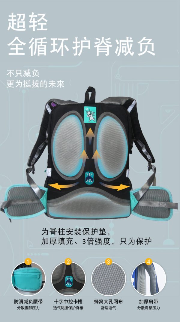 千千圈 时尚护脊收纳小学生4-6年级书包 - Image 10