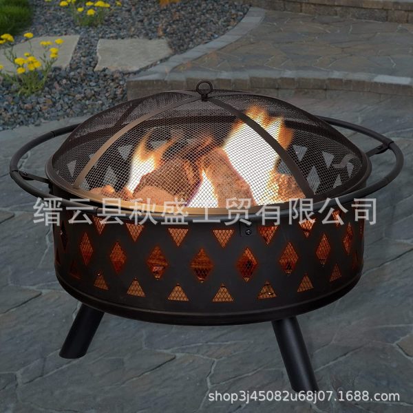 取暖烧烤炉聚会火盆欧美超市火炉圆形户外工厂直销fire pit烧烤桌