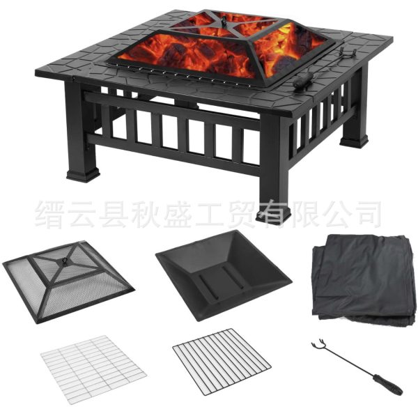欧美款式烤火家用柴取暖炉烤火炉庭院家具火盆北美火炉厂家烧烤炉