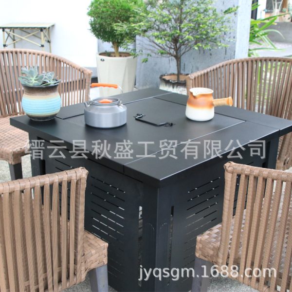家具桌子火盆炉取暖器方形户外无烟烧烤炉庭院烤炉烤架围炉煮茶