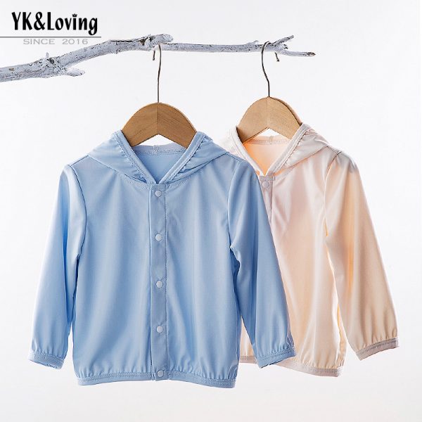 跨境儿童防晒衣长袖小外套宝宝夏季纯色百搭衣服厂家批发一件代发