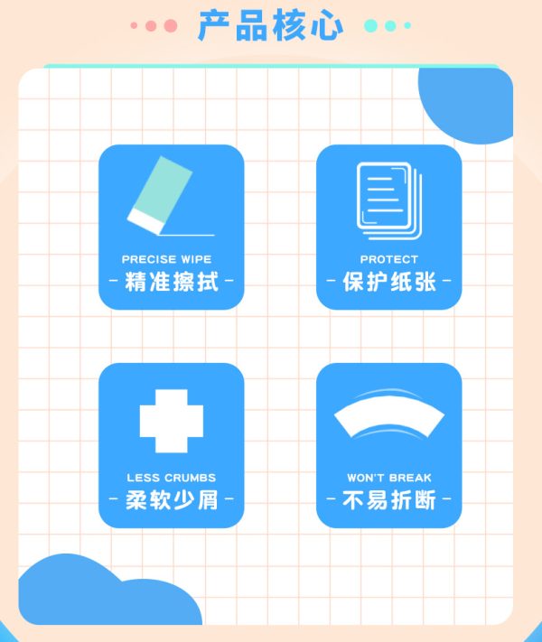 鸿星文具十字随心擦橡皮 美术绘画书写橡皮 卡通创意异型橡皮定制 - Image 8