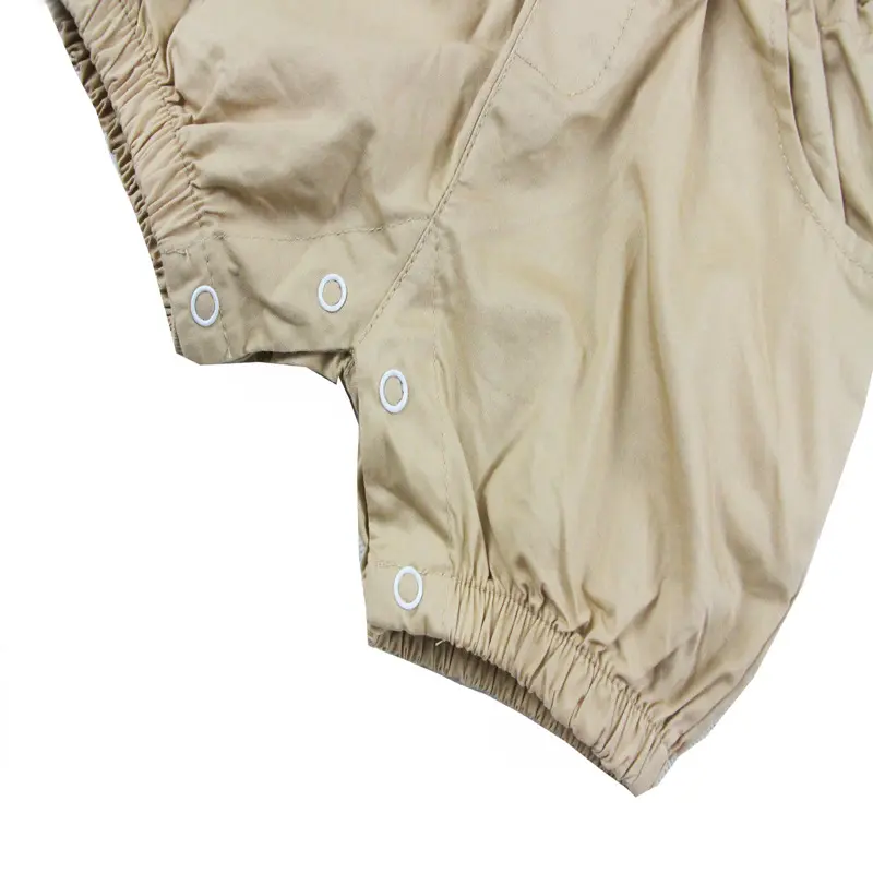 加工定制童装婴幼儿短袖飞碟印花假两件绅士哈衣新生儿连体衣爬服