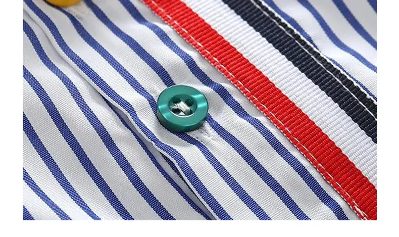 夏季学院中小童中性婴幼儿套装园校服英伦棉儿童校服一件代发条纹