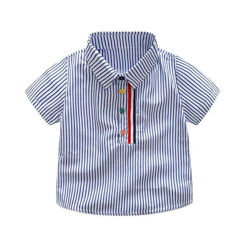 夏季学院中小童中性婴幼儿套装园校服英伦棉儿童校服一件代发条纹