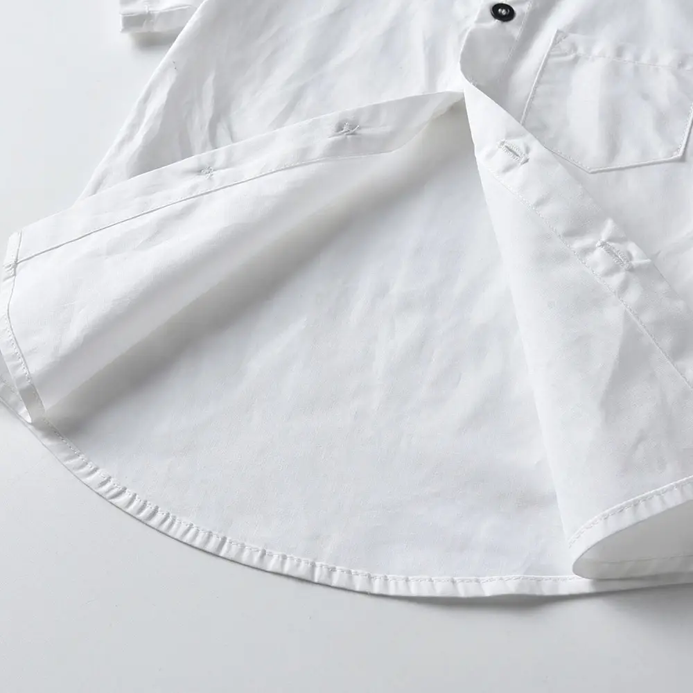 春夏新款男童套装翻领短袖白衬衫礼服千鸟格子背带短裤代发男孩