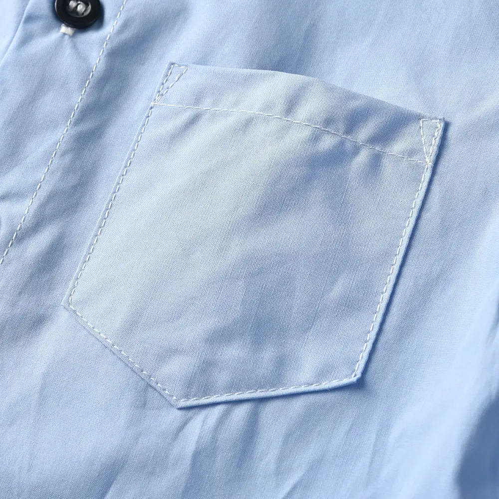 春夏新款男童套装翻领短袖白衬衫礼服千鸟格子背带短裤代发男孩