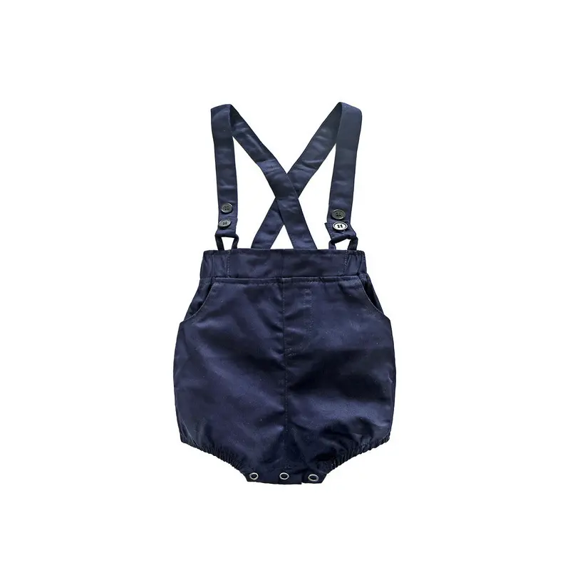 加工定制 夏季新款男宝宝绅士领结套装爬服 短袖星星哈衣儿童童装