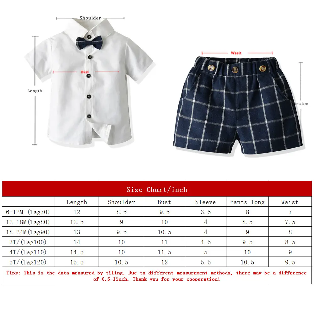 童装批发 儿童套装男童夏季新款短袖白衬衫背带裤子 周岁洋气礼服