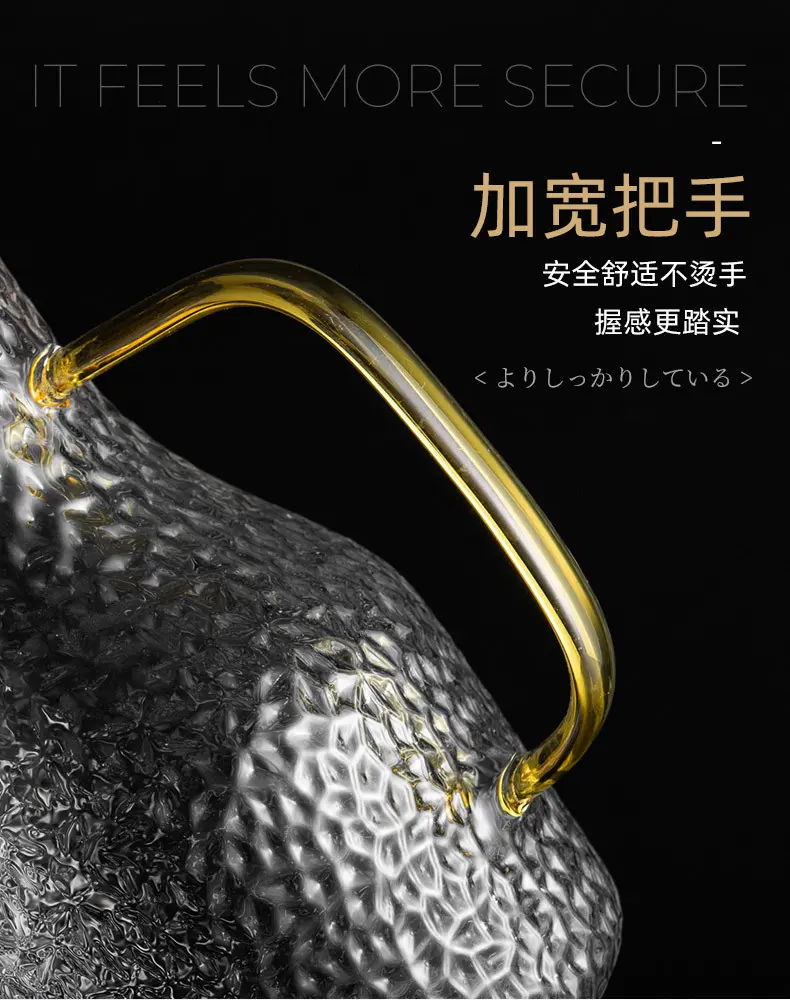 高硼硅玻璃茶壶多功能木盖茶具套装 新中式 果汁饮料凉水壶冷水壶