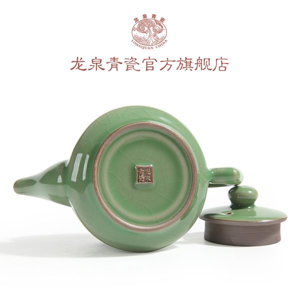 龙泉青瓷 厂家直销手工茶壶哥窑冰裂功夫茶具 陶瓷泡茶碗凤尾壶