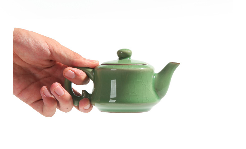 龙泉青瓷 厂家直销手工茶壶哥窑冰裂功夫茶具 陶瓷泡茶碗凤尾壶