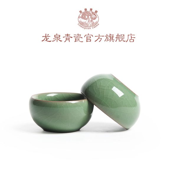 龙泉青瓷纯手工高档茶具套装功夫茶杯 整套陶瓷茶具礼品套装批发