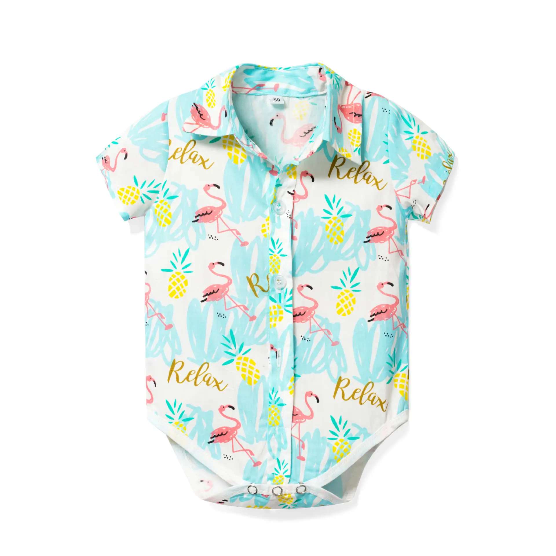 跨境 外贸 男宝宝绅士三角哈衣夏季新款短袖爬服卡通印花哈衣批发