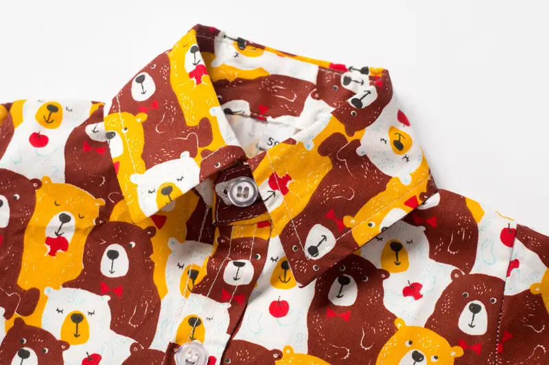 加工定制 跨境 男宝宝绅士三角哈衣夏季新款短袖爬服卡通印花哈衣