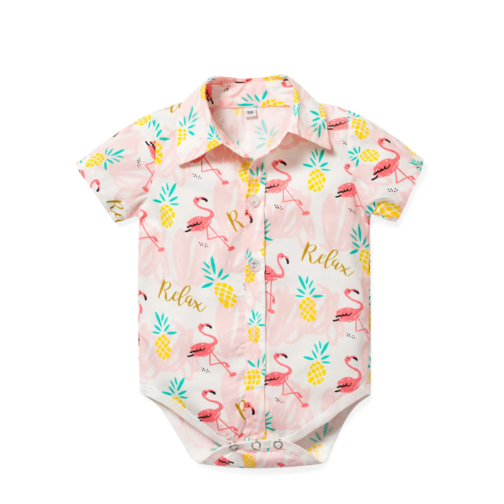 跨境 外贸 男宝宝绅士三角哈衣夏季新款短袖爬服卡通印花哈衣批发