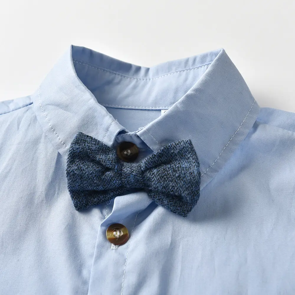 韩版潮流男童套装中大童长袖衬衫马甲西装西服长裤三件套儿童节