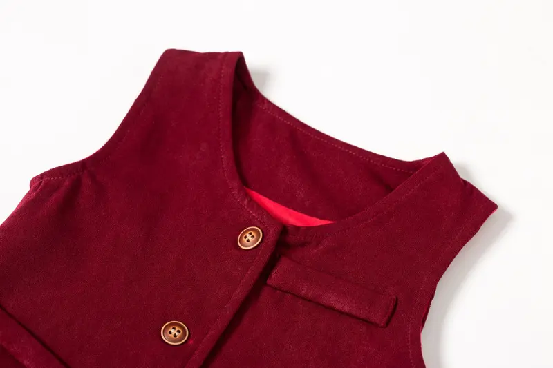 加工定制 跨境欧美春秋新款长袖婴幼儿哈衣马甲领带长裤多件套装