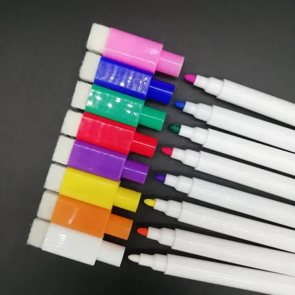 厂家制造 儿童绘画液体粉笔 LED带刷水性灯板笔 彩色可擦写荧光笔