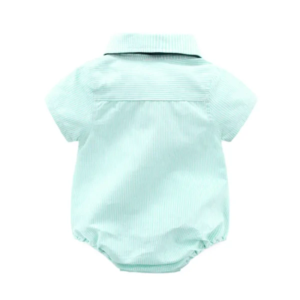 加工定制 跨境 夏季新款爬服 男宝宝绅士哈衣 婴幼儿服饰厂家货源
