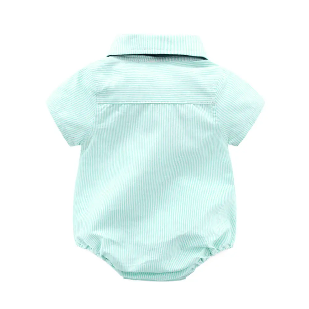加工定制 跨境 夏季新款爬服 男宝宝绅士哈衣 婴幼儿服饰厂家货源