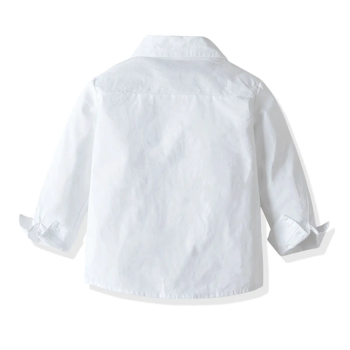 宝宝礼服男童婴儿生日宴抓周服背带条纹裤长袖衬衣儿童秋装套装